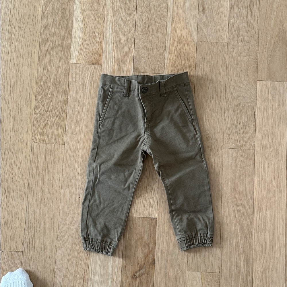 Janie and Jack Olive Green Kids Pants